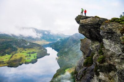 5-Hour Guided Hike Tour to Himakånå The Mini Trolltunga - The climb up: steep gravel, switchbacks, and real shoe advice