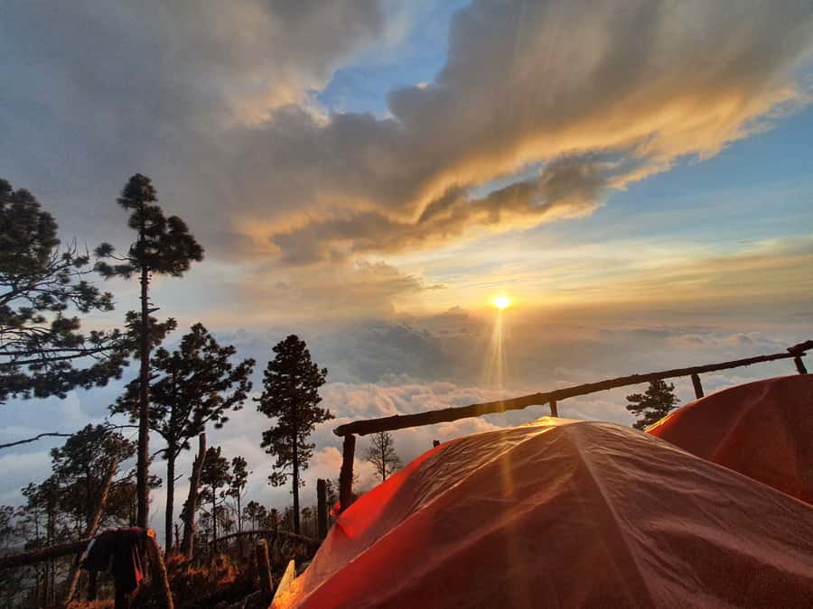 Antigua, Guatemala: Volcano Acatenango Overnight Hiking - Basecamp Overnight at 3,700m: Form-A Cabins and Fuego Right Outside
