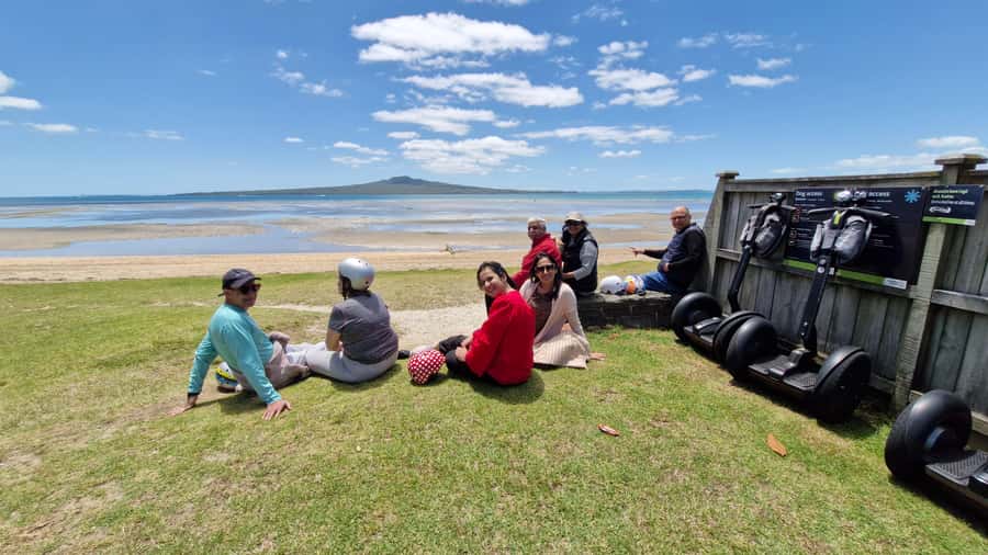 Auckland: Segway to North Head Volcano Summit - Back Streets to Rangitoto Views: Park Practice and Beach Scenery