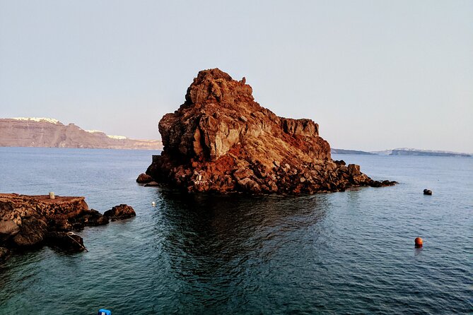Caldera Private Cruise & Volcano Hike - Stop Three: Nisís Agíos Nikolaos Islet for a Deep-Blue Swim Break