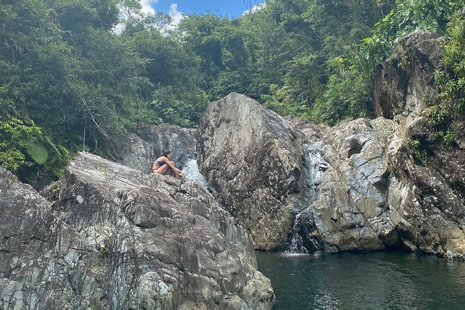 El Yunque Hike Adventure to Las Tinajas Waterfall from Fajardo - The El Yunque rainforest trail: where the mud and ropes show up