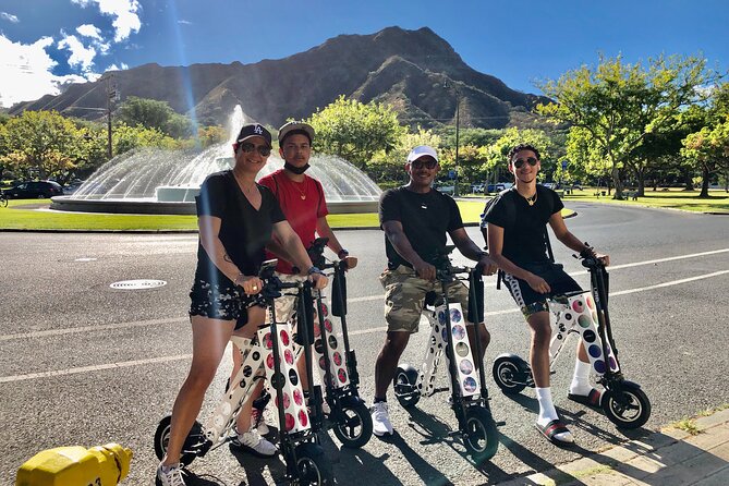 Electric Bike Ride & Diamond Head Hike Tour - Ocean-side stop: a surfer-friendly pause