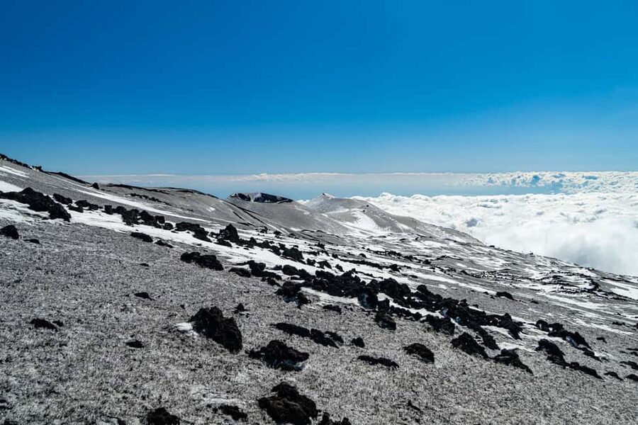 Etna: hiking to a stunning viewpoint over Valle del Bove - Rifugio Sapienza start: the climb begins at altitude