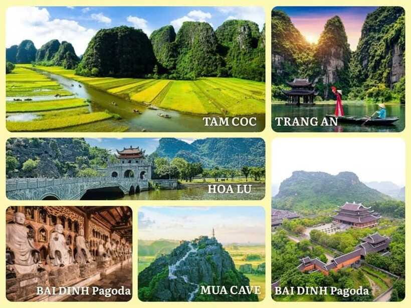 From Hanoi: Ninh Binh Boat Ride, Mua Cave Hike, Temple Visit - Trang An or Tam Coc Boat Ride Through Caves and Rice Fields