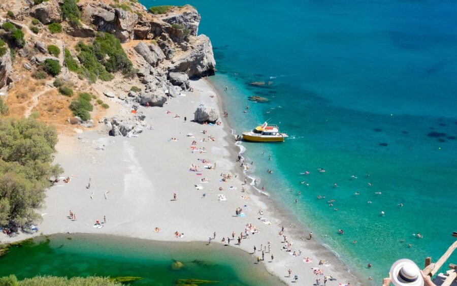 From Heraklion: Preveli Tropical Beach & Palm Forest Hike - The walk down to the beach: 300 steps and real return legs