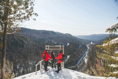From Montreal: Sept-Chutes Regional Park Hike - The popular route plan: Veil of the Bride to Lac Guy, then west to Lac Rémi
