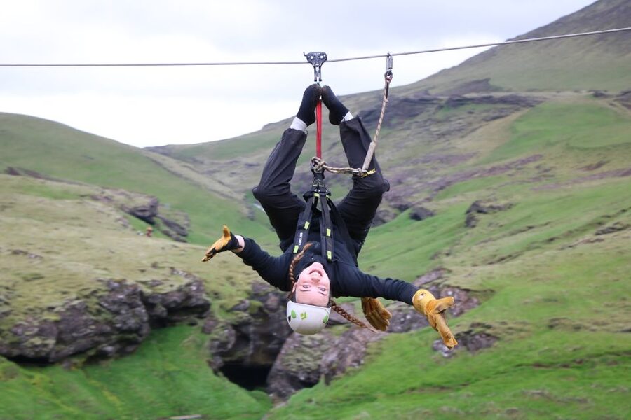 From Vík: Zipline and Hiking Adventure Tour - Big Rush: the easy start hike, then the first canyon flight