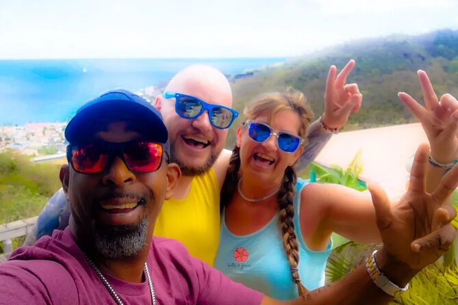 Gros Piton Hike with Dannyboy & Co. - The 360-degree summit payoff over Petit Piton and the Caribbean