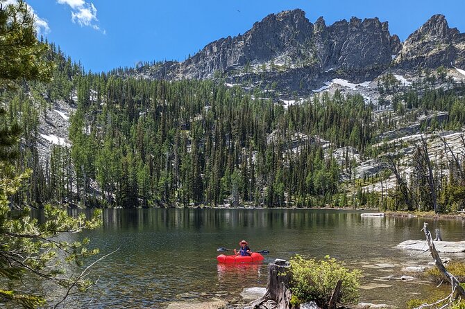 Guided Alpine Lake Float and Hike - Northern Bitterroot Mountains - The Lake Float in Packrafts: Calm Water After Hard Work