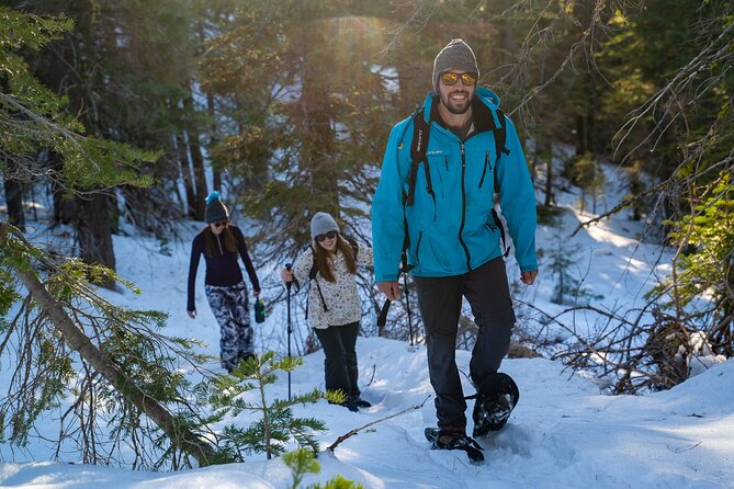 Half Day Snowshoe Hike in Tahoe National Forest - Snack stop, photos, and the Palisades Tahoe overlook moment