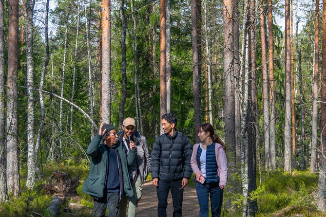 Helsinki: Nuuksio National park hiking with campfire lunch - Guides make the difference: Nikolai, Patricia, Szabi, and Xavi