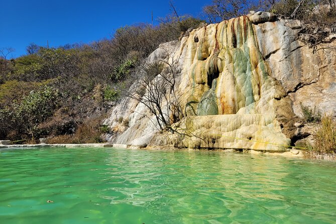 Hierve el Agua Half-Day Guided Hike Adventure ALL FEES INCLUDED - Reaching the spring pools: mineral water and a cooling break