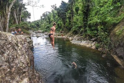 Hike El Yunque Rainforest and Kayak Bio Bay Combo Tour - El Yunque Off-the-Beaten-Path: River-Wading, Rope Swing, and Waterfall Swimming