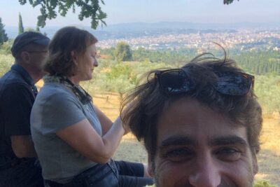 Hiking Florence Tuscany hills with lunch & wine - Fiesole hillside walking: the view and the stone-built trails