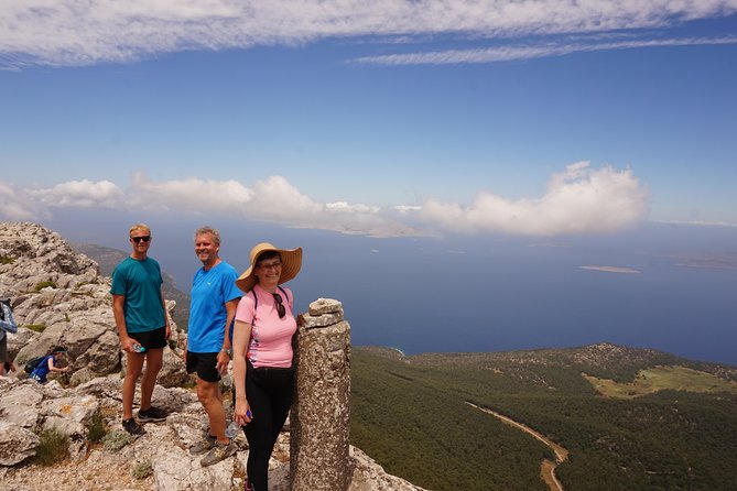 Hiking Mountain Akramitis Rhodes - pick up service available - The ascent from Monolithos: cypress shade to a rockier reality