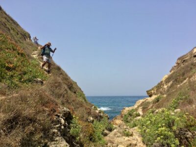Hiking Tour Along the West Coastline - Getting picked up and reaching the real start at Praia das Bicas
