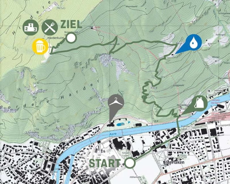 Interlaken: Guided Hike to Harder Kulm with Swiss Triathlete - The climb up to Harder Kulm: 9 km of effort, paced to you