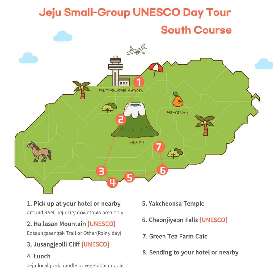 Jeju: Mt. Hallasan Hike and UNESCO Sites Day Tour - Key points before you go