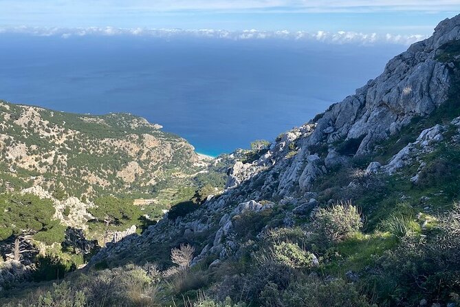 Karpathos Lastos mountain Hike with guide - The higher Lastos stretch: rocks, thyme, and Mt Limni energy