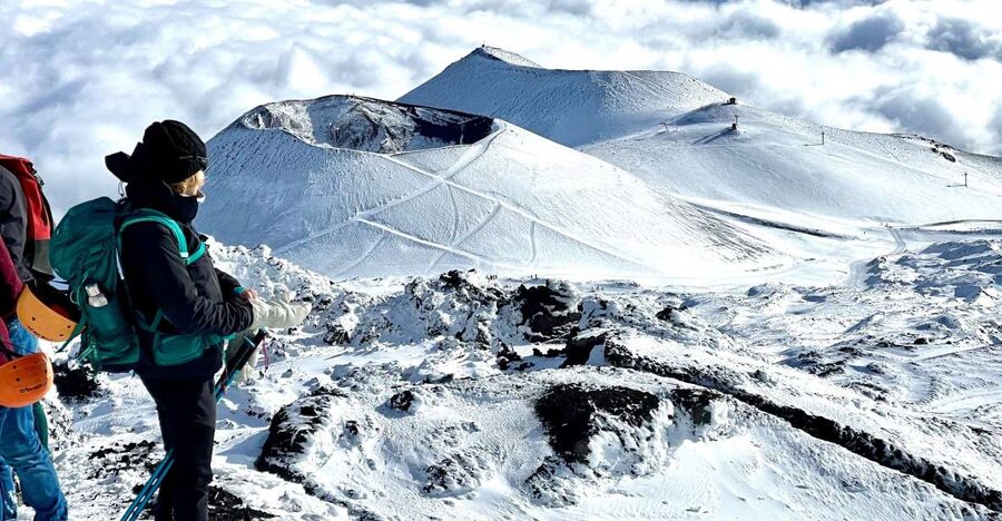 Mount Etna: Volcano Craters Hiking Tour - Getting up there: cable car, then walking into crater country