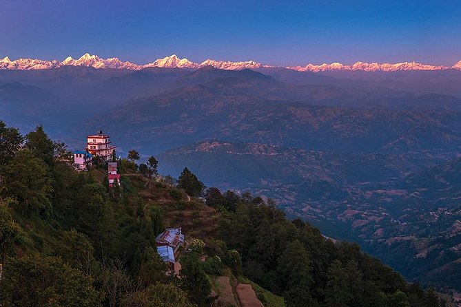 Mt Everest view from Nagarkot -hiking to Changu UNESCO site - The walking route: mostly downhill village trails with real Kathmandu-valley views