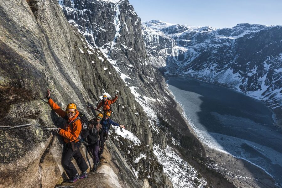 Odda: Full-Day Trolltunga Hiking, and Climbing Tour - The steep uphill to the via ferrata: where your effort turns into views