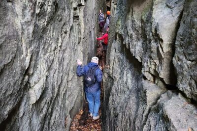 Private Nottawasaga Bluffs Caves Hiking Tour,Collingwood/Creemore - From apple trees to mossy forest: how the hike “sets the mood”