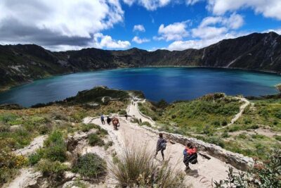 Quilotoa Cultural Hike - Stop 1: Laguna Quilotoa’s volcano crater views (plus kayak time)