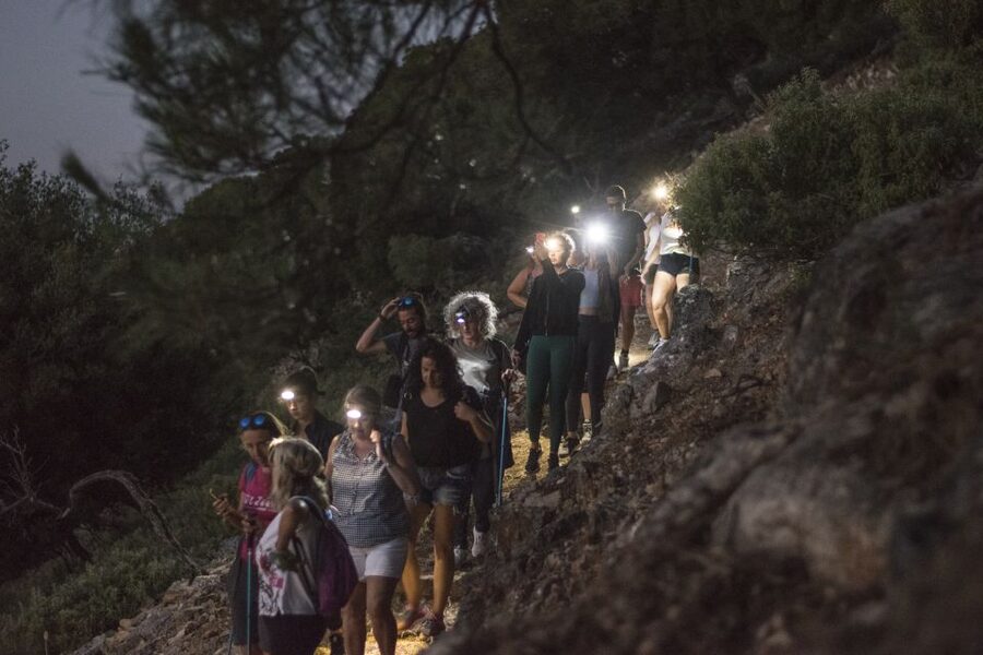 Rhodes: Profitis Ilias Guided Sunset Hike - Italian Summit Buildings: Elafos and Elafina on the Way Up