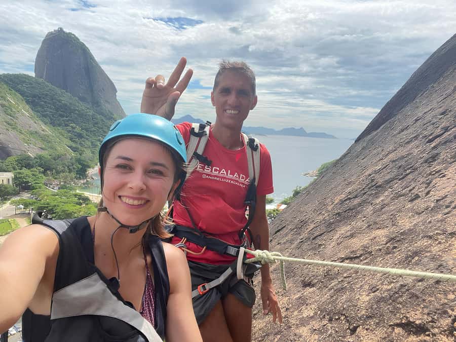 Rio De Janeiro: SUGARLOAF MOUNTAIN HIKE & CLIMB - The route from Urca: hiking down, then committing upward