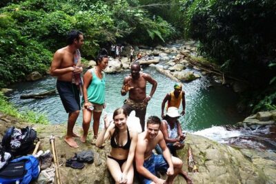 Seven Sisters Waterfalls Hike - Grand Etang Lake and rainforest stop: your calm before the muddy parts
