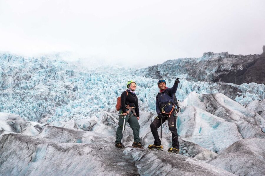 Skaftafell National Park: Falljokull Glacier Advanced Hike - The view payoff: Skaftafell National Park from higher ice