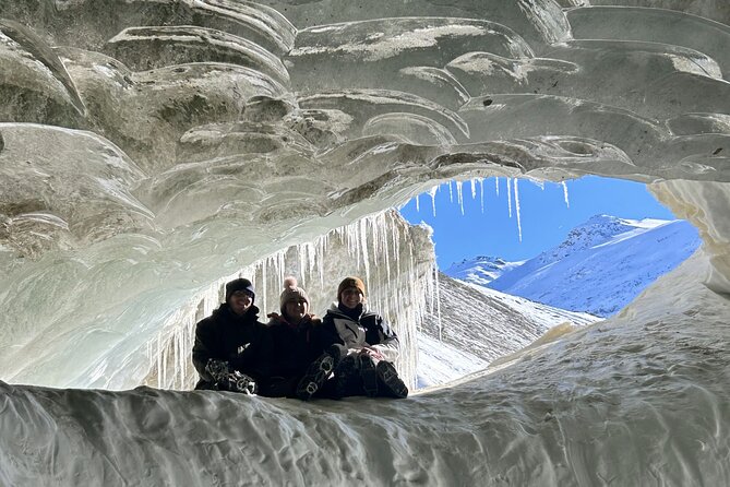 Snowshoe Hike to Castner Glacier Ice Cave - The glacier hike section: snowshoes, cleats, and pacing over speed