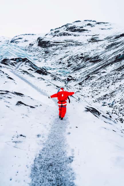 Sólheimajökull: Blue Ice Glacier Hike near Vík (Easy) - Blue crevasses, moulins, and the volcanic “black ash” story