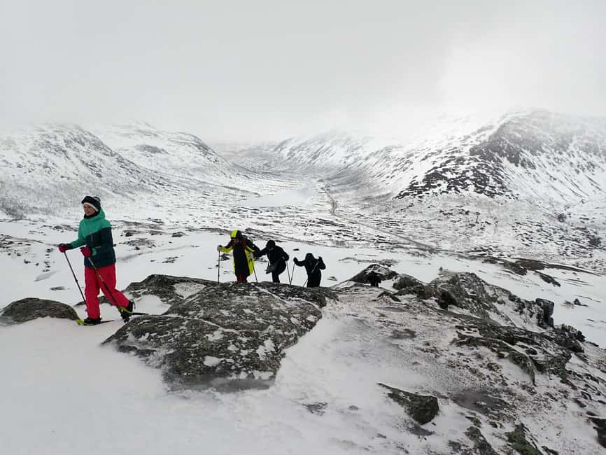 Tromsø: Guided snowshoe hill hike - Tromsø fjords and mountain passes: the 40-minute start that matters